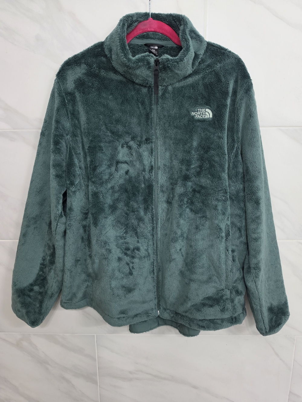 The North Face Plush Full-Zip Fleece Jacket - Teal Green